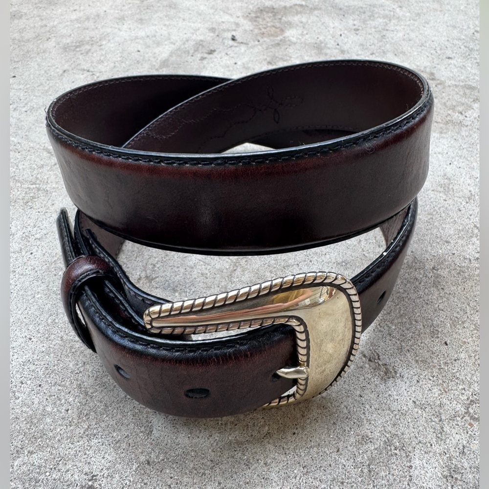 Stetson Silver Creek Classics Brown Leather Vintage  Cowboy Belt Size 36 - Picture 8 of 13